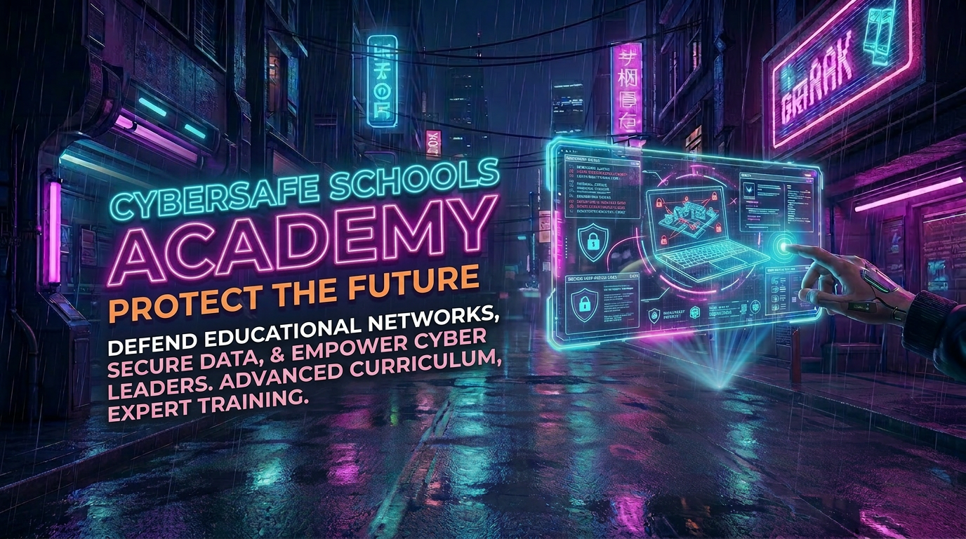 Remove neon text, add CyberSafe Schools Academy